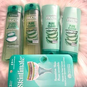 Garnier Fructis Pure Clean 2 sets with Skintimate Razors